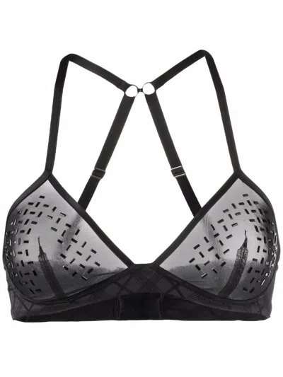 Wolford Gilda Tulle Triangle Bra In Black
