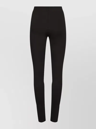 Wolford Grace High Waist Leggings Ankle Slit In Blue