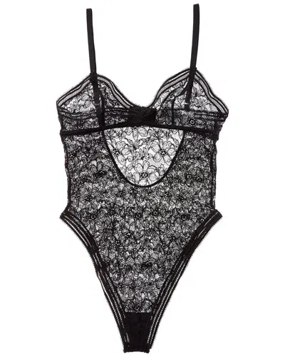 Wolford Graphic Lace Built Up Bodysuit In Black