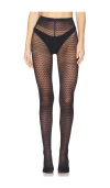 Wolford Graphic Pattern Tights In Deep Night