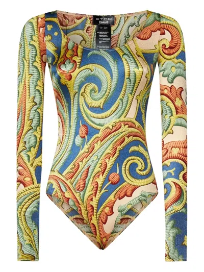 Wolford Body Mit Grafischen Print In Multi