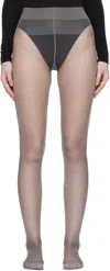 Wolford Gray Satin Touch 20 Tights In Gray