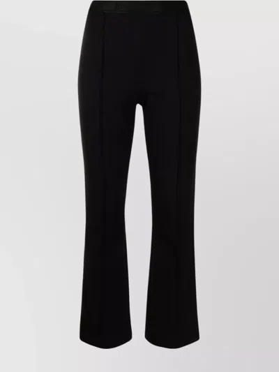 Wolford Grazia Cropped High Waist Slim Flared Trousers In Black