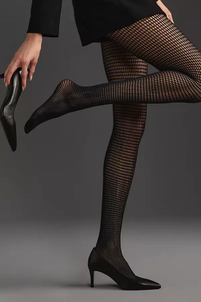Wolford Grid Net Tights In Black