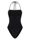 Wolford Halter-neck Mesh Swimsuit In Black