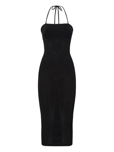Wolford Halterneck Midi Dress In Black