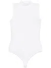 Wolford Fitted White Turtleneck Bodysuit