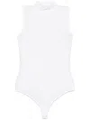 Wolford Fitted White Turtleneck Bodysuit In White
