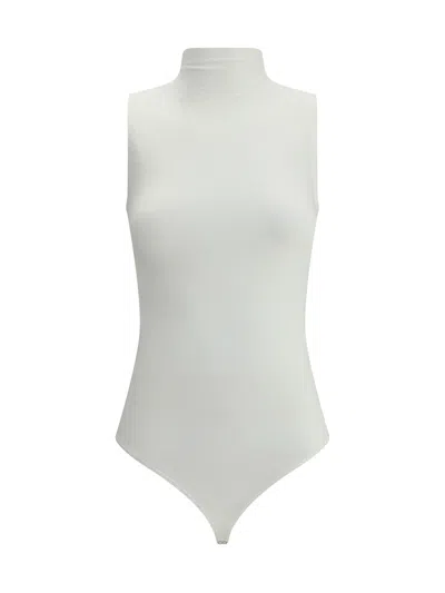 Wolford Fitted White Turtleneck Bodysuit