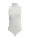 Wolford High Neck Sleeveless Jersey Bodysuit In White