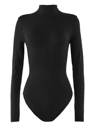 Wolford High-neck Long-sleeve Bodysuit In Black