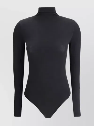 Wolford Bodysuit With High Neck And Long Sleeves In Black