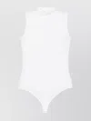 Wolford Fitted White Turtleneck Bodysuit