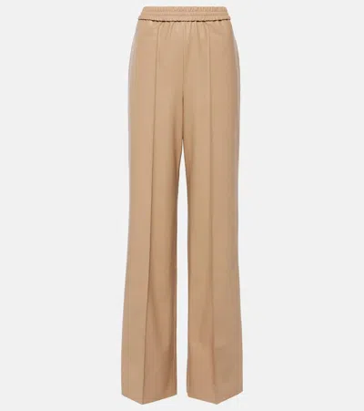 Wolford High-rise Faux Leather Wide-leg Pants In Brown