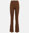 Wolford High-rise Flared Virgin Wool Pants In Saba