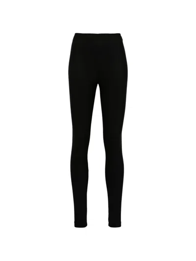 Wolford Grace High Waist Leggings Ankle Slit In Blue