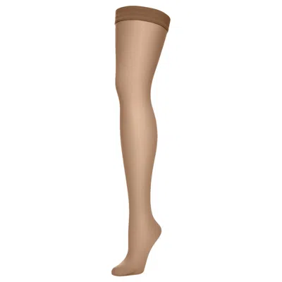 Wolford Individual 10 Stay-up Stockings In Neutral