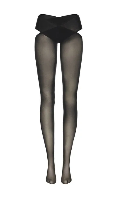 Wolford Individual 12 Stay-hip Tights In Black