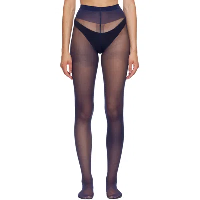 Wolford Individual 20 Sheer-matte Tights In Blue