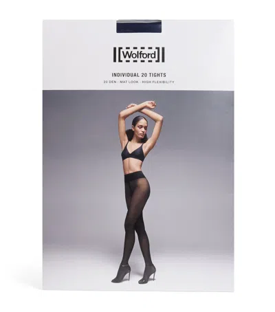Wolford Individual 20 Tights In Blue
