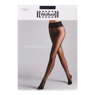 Wolford Individual Control-top 20 Denier Tights In Navy