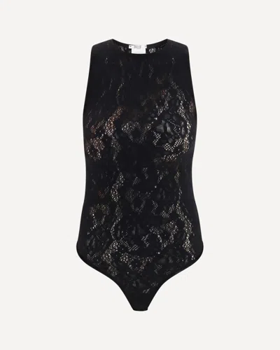 Wolford Infinite Rose Bodysuit In Black