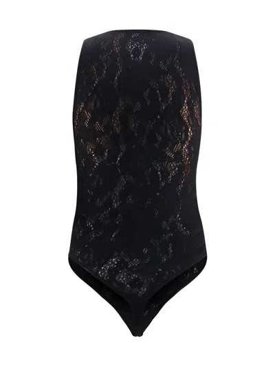 Wolford Infinite Rose Bodysuit In Black