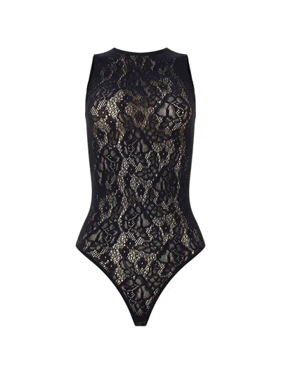 Wolford Infinite Rose Bodysuit In Blue