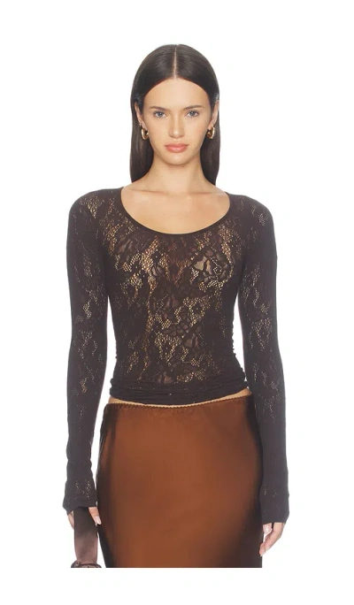 Wolford Infinite Rose Net Long Sleeve Top In Multi