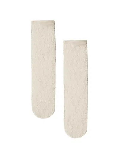 Wolford Infinite Rose Net Socks In Neutral