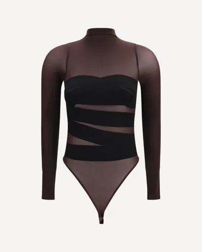 Wolford Infinite Wrap String Bodysuit In Black