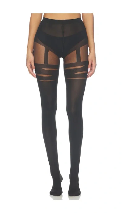 Wolford Infinite Wrap Tights In Black