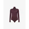 Wolford Italia S.r.l. Mens  Colorado String Stretch-woven Bodysuit In Burgundy
