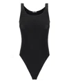Wolford Scoop Neck Sleeveless Stretch Fit Bodysuit In Black