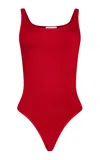 Wolford Jamaika Jersey Thong Bodysuit In Red