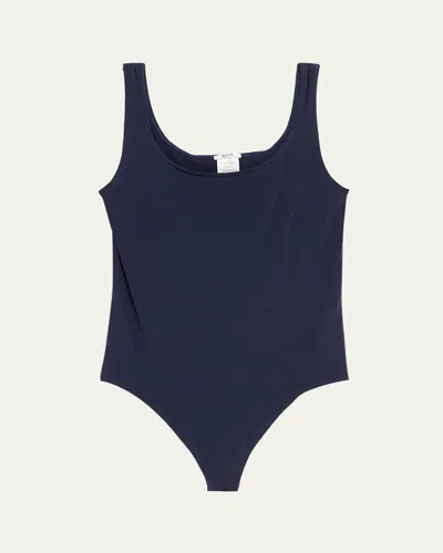 Wolford Jamaika Scoop-neck Thong Bodysuit In Blue