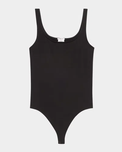 Wolford Jamaika Scoop-neck Thong Bodysuit In Deep Night