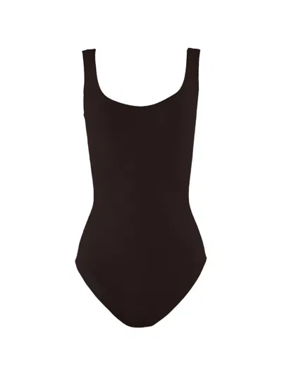 Wolford Jamaika Sleeveless Bodysuit In Brown