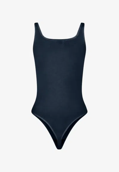 Wolford Jamaika Sleeveless Bodysuit In Navy