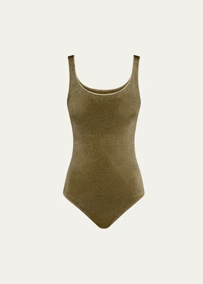 Wolford Jamaika Sleeveless Scoop-neck Bodysuit In Umber