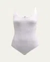 Wolford Jamaika Sleeveless Scoop-neck Bodysuit In White