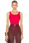 Wolford Jamaika String Bodysuit In Geranio