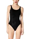 Wolford Black Black Scoop Neck Bodysuit In Black