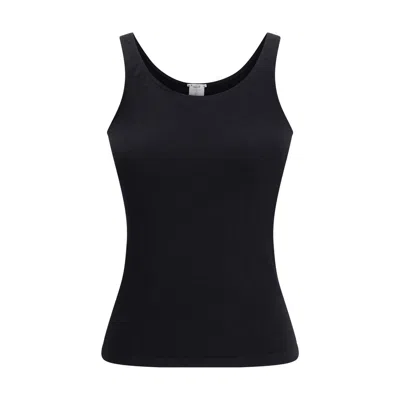 Wolford Cotton Blend Tank Top In Black
