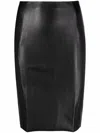 Wolford Jenna Faux Leather Midi Skirt In Black
