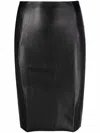 Wolford Jenna Faux Leather Midi Skirt In Black