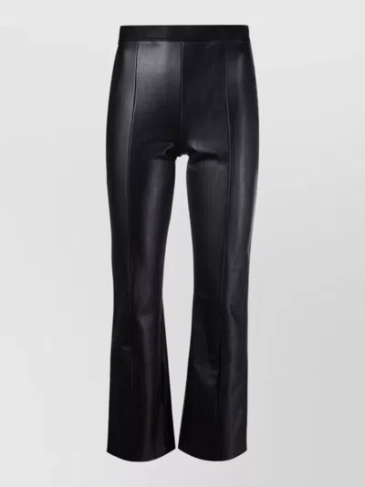 Wolford Jenna High Waist Bootcut Cropped Trousers In Black