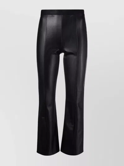 Wolford Jenna Leather Flared High Waist Trousers In Black