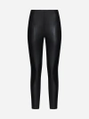 WOLFORD JO FAUX LEATHER AND JERSEY LEGGINGS