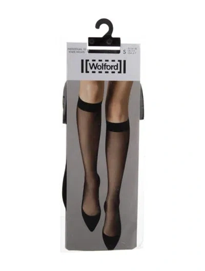Pre-owned Wolford Knee High Socks In Black